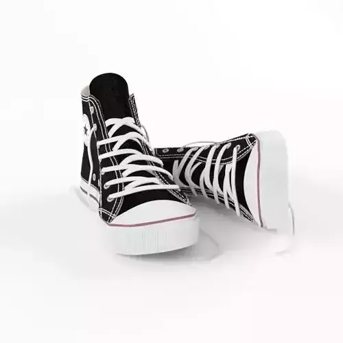 Converse All-Star Shoes Low-poly 3D model