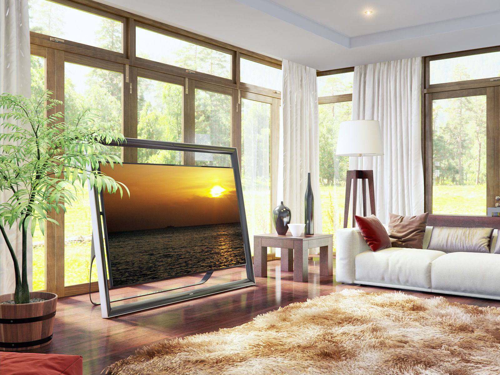 living room V-ray Interior scene 3D model_16