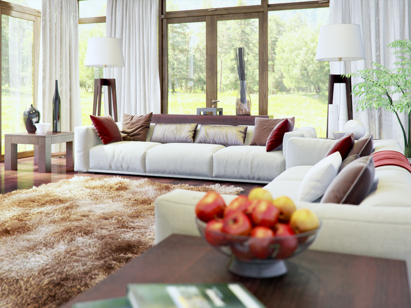 living room V-ray Interior scene 3D model_17