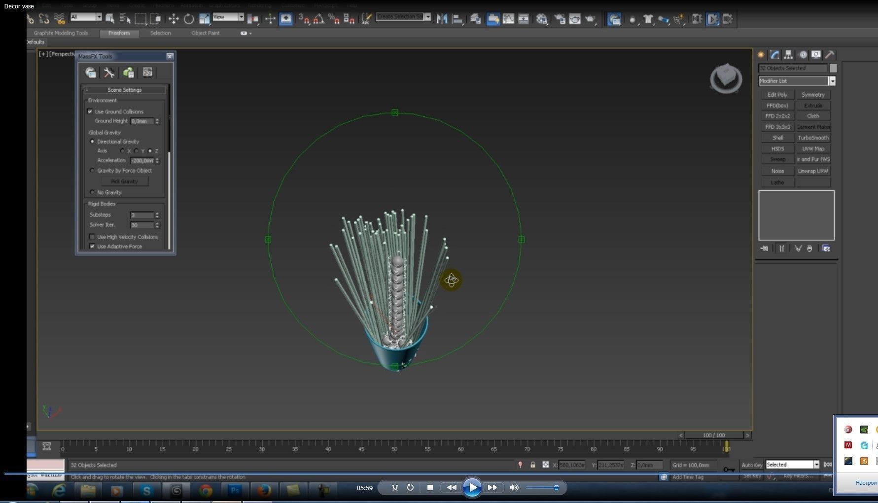 living room V-ray Interior scene 3D model_31