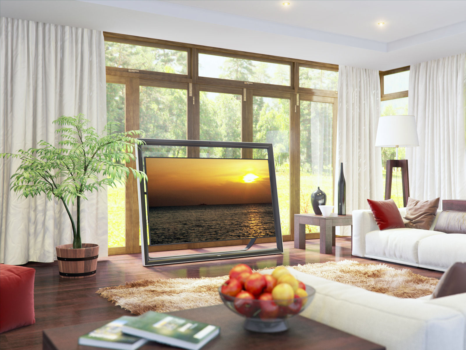 living room V-ray Interior scene 3D model_15