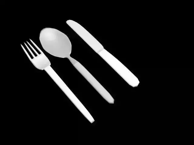Basic Flatware Set Free low-poly 3D model