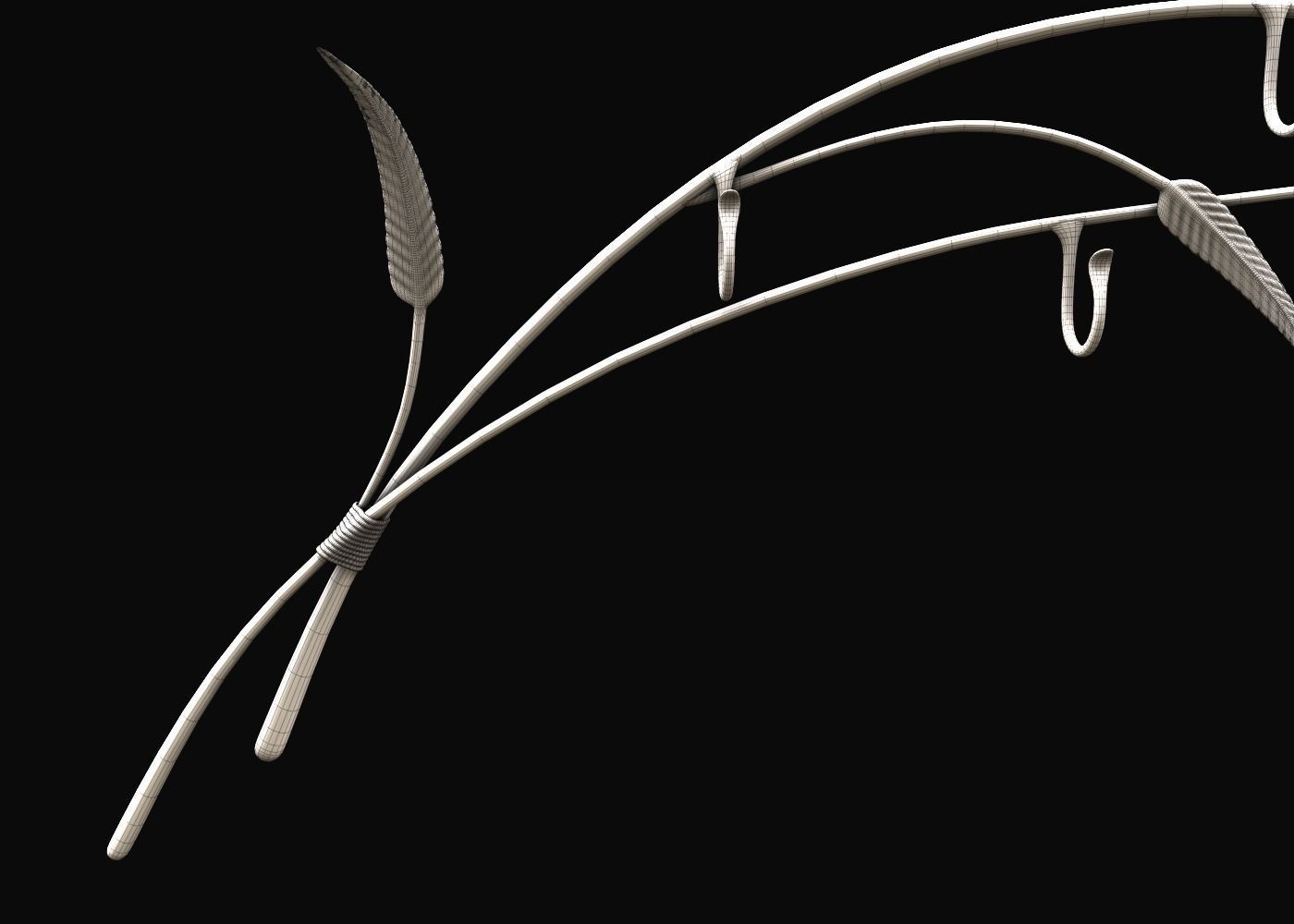 Hanger ornate metal wall art 3D model_7