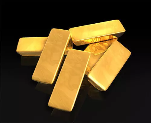 goldbrick pile of gold bars Free 3D model_0