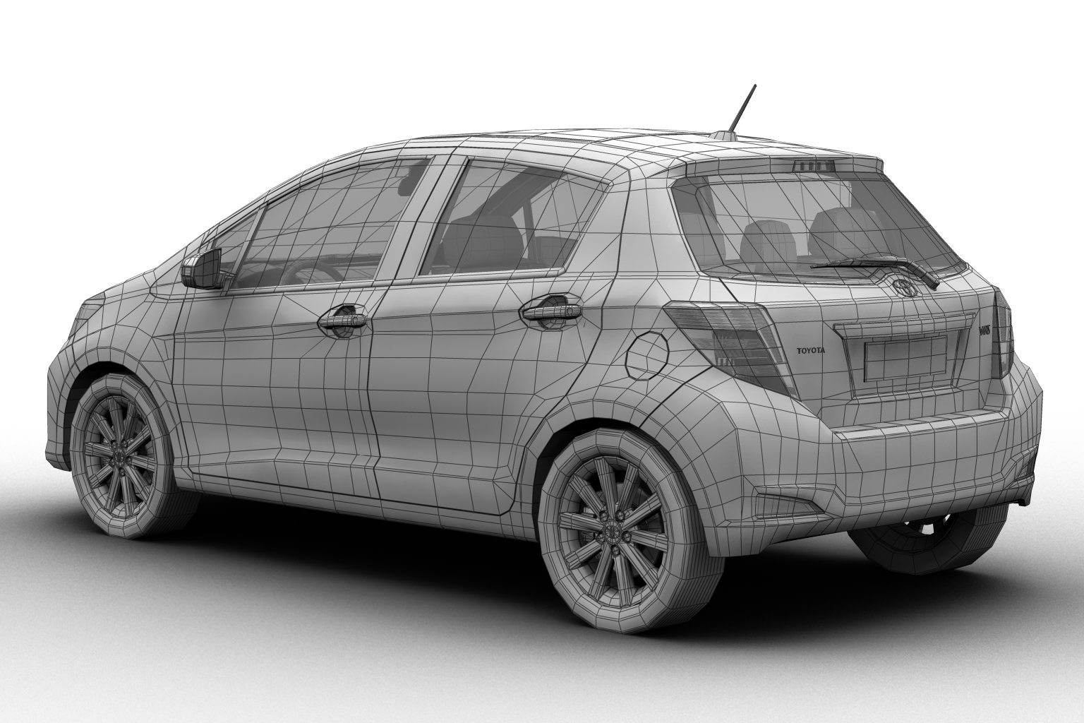 2012 Toyota Yaris Vitz 3D model_10
