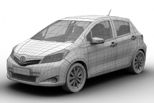 2012 Toyota Yaris Vitz 3D model_8