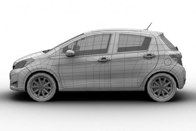 2012 Toyota Yaris Vitz 3D model_9