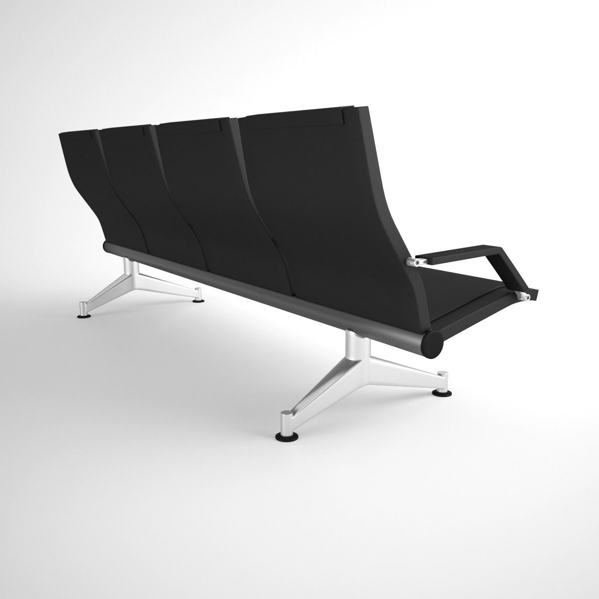 Figueras 3100 Mauro - Ergonomic benches for airports 3D model_2