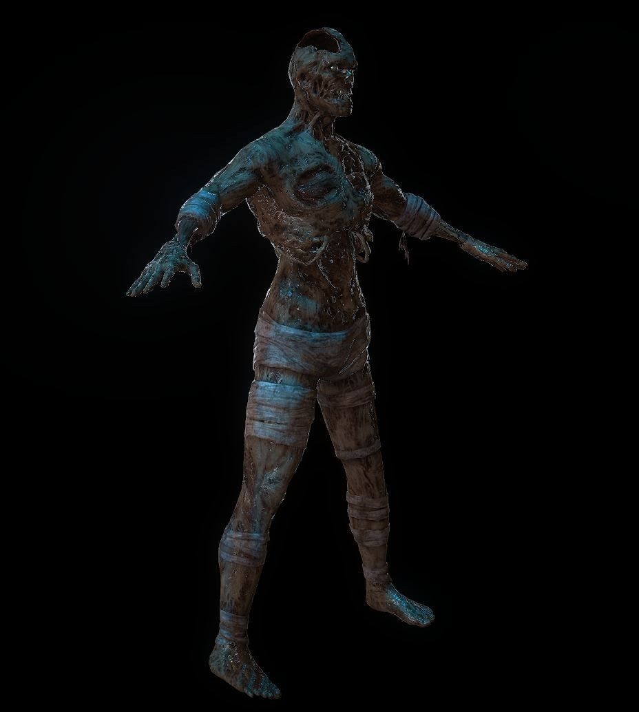 Mummy model Low-poly 3D model_5