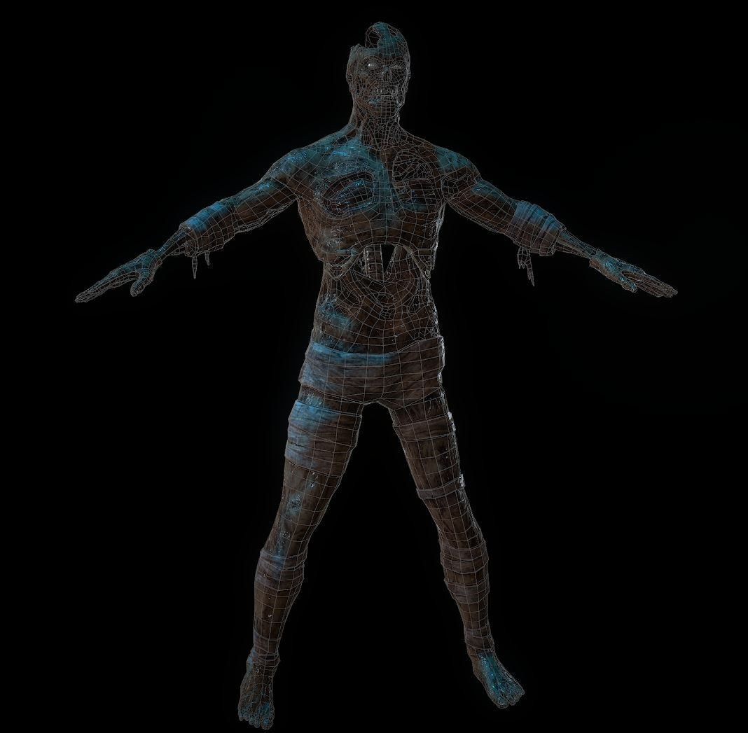 Mummy model Low-poly 3D model_7