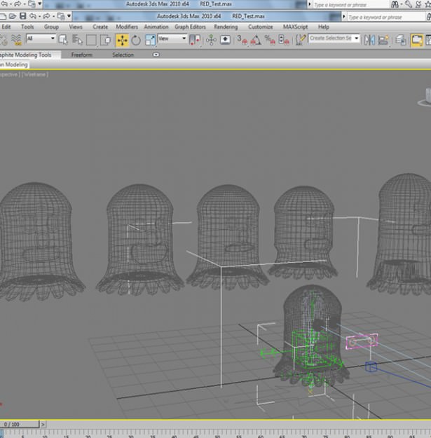 Green octopus 3D model_2