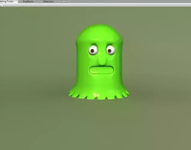 Green octopus 3D model