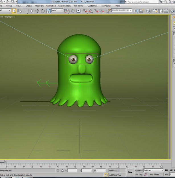 Green octopus 3D model_1