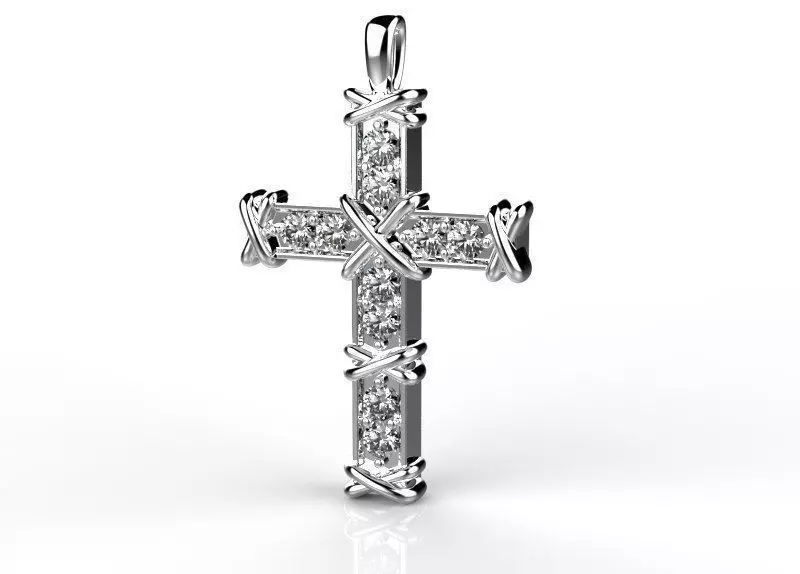 Tiffany cross 3D print model_0