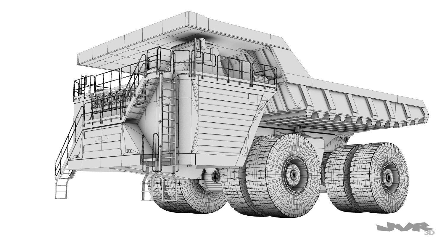 Belaz 75710 Mining Truck 3D model_11