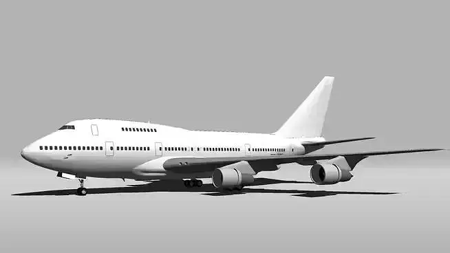 Template - Boeing 747SP Free 3D model