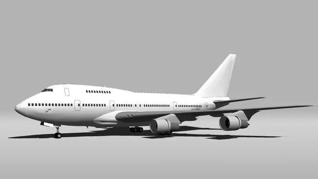 Template - Boeing 747SP Free 3D model_0