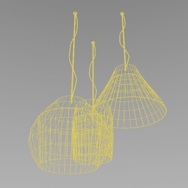 Group of weed basket lightings Free low-poly 3D model_1