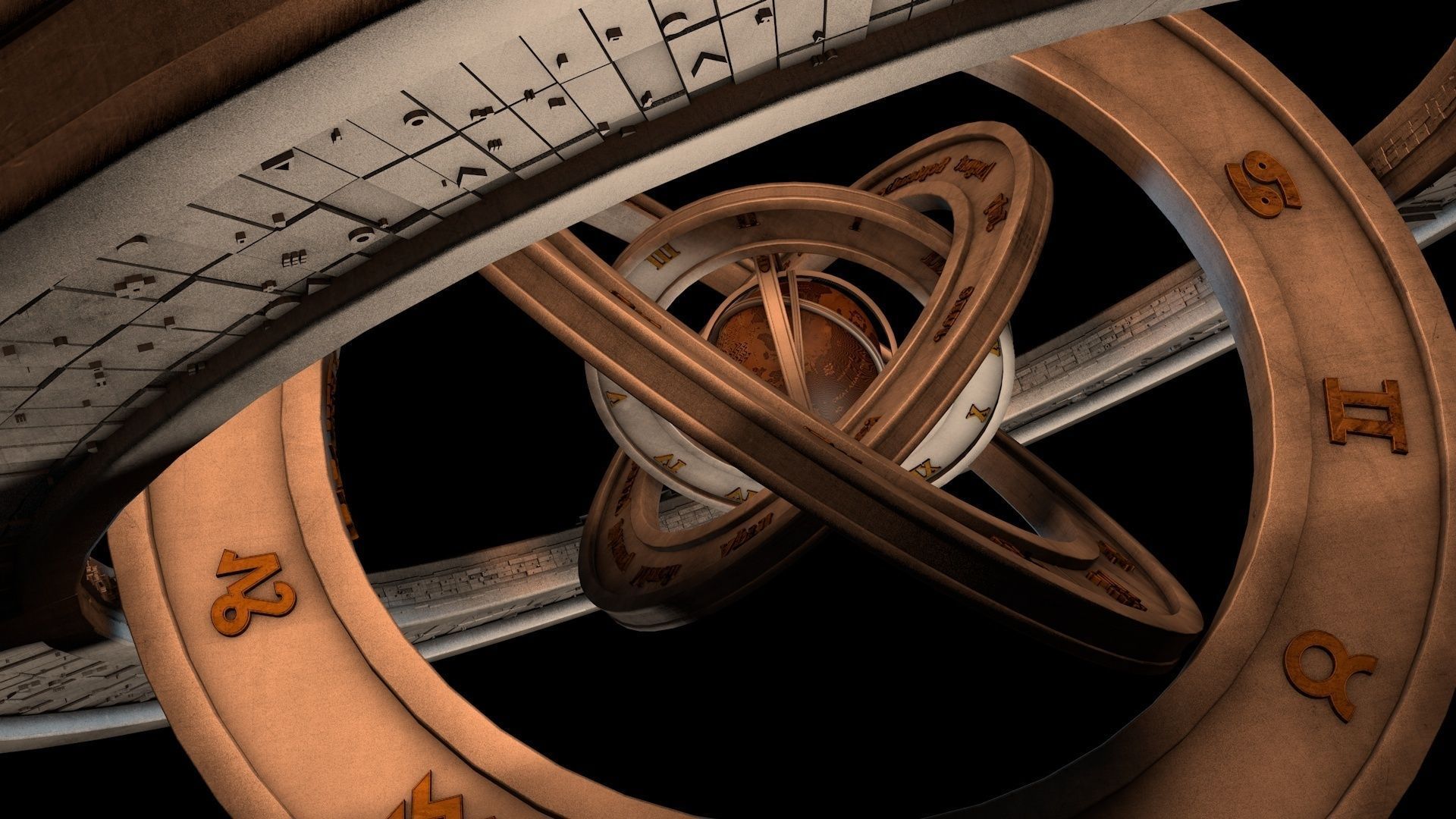 Compass graphic 3D model_2