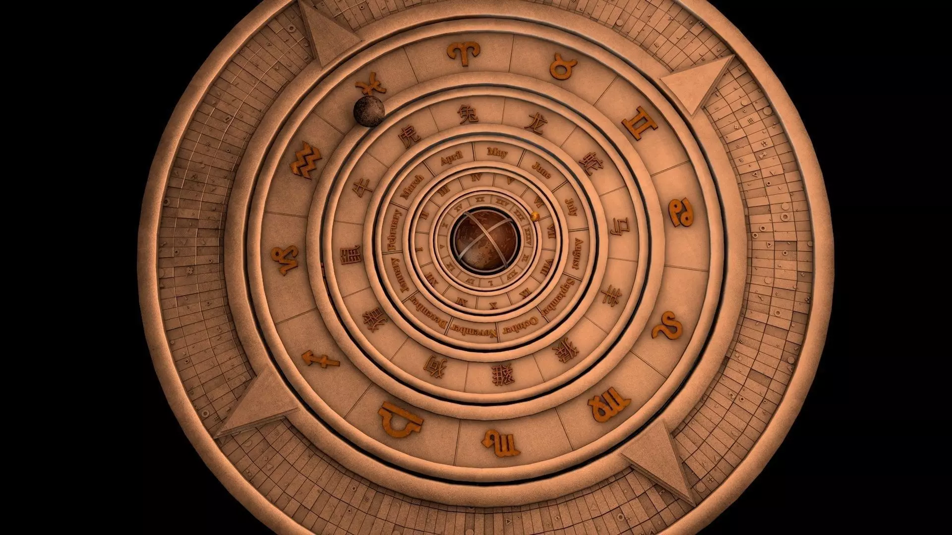 Compass graphic 3D model_0