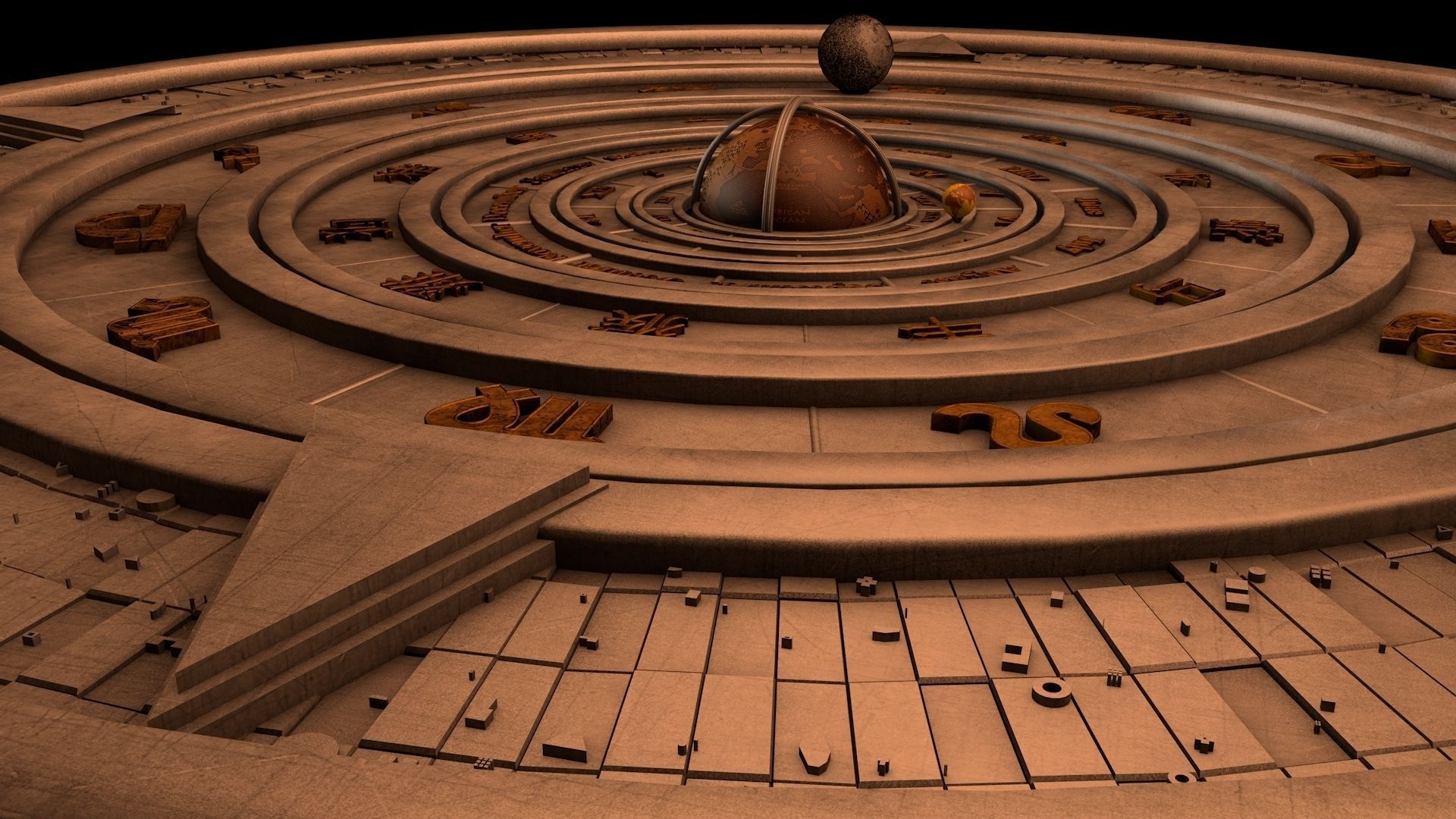 Compass graphic 3D model_1