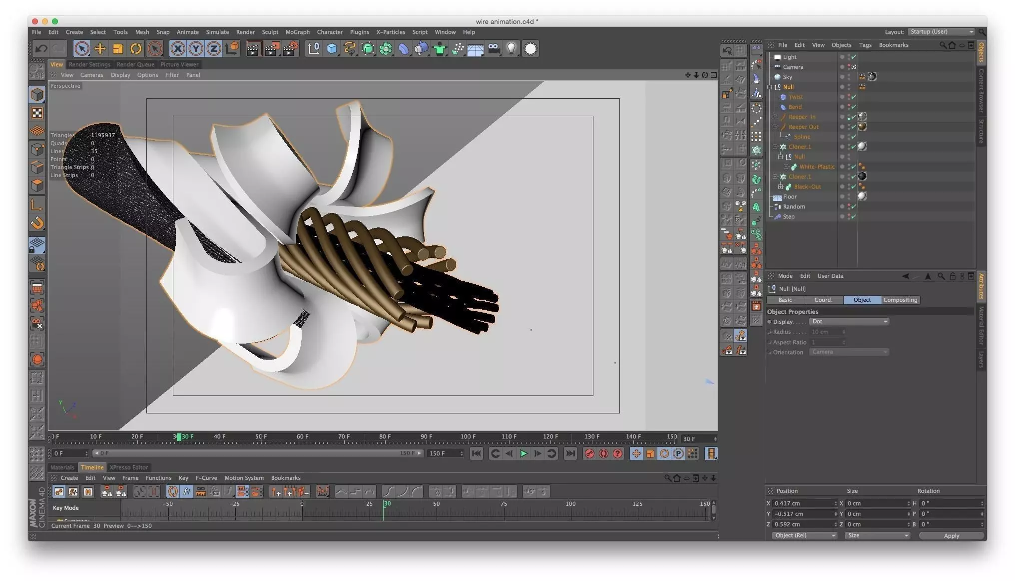Wire animation 3D model_0