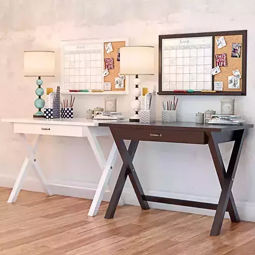 PBTEEN X Frame Desk with Decor Set