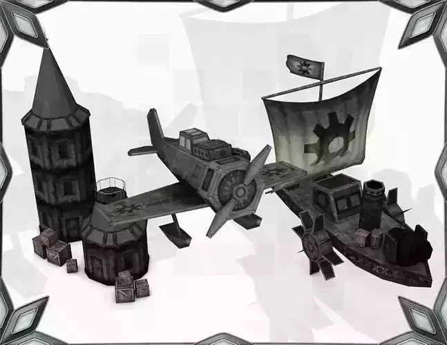 Micro-Machines Low-poly 3D model