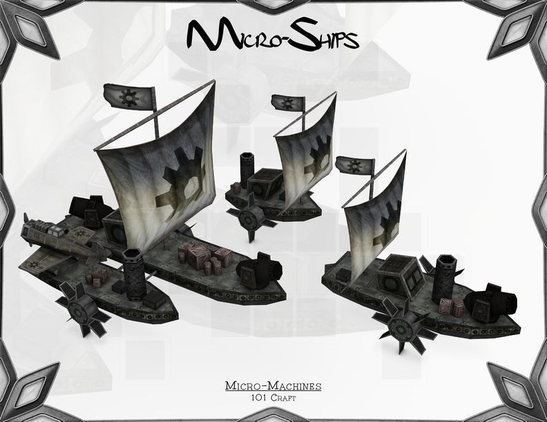 Micro-Machines Low-poly 3D model_2