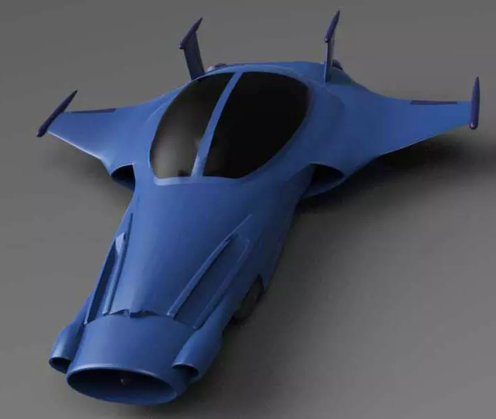 Aquaflyer spaceship 3D print model_0