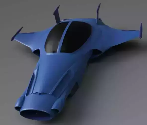 Aquaflyer spaceship 3D print model