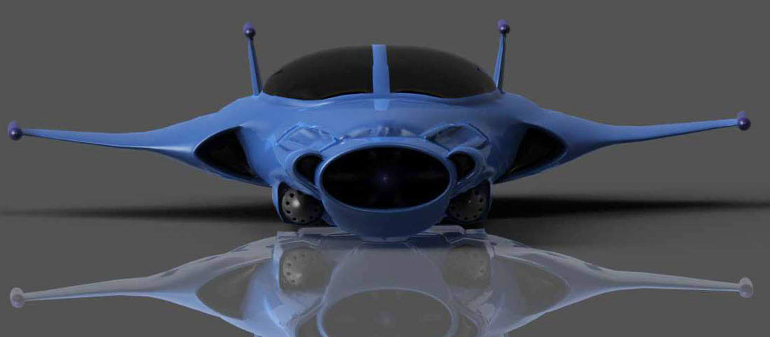 Aquaflyer spaceship 3D print model_2