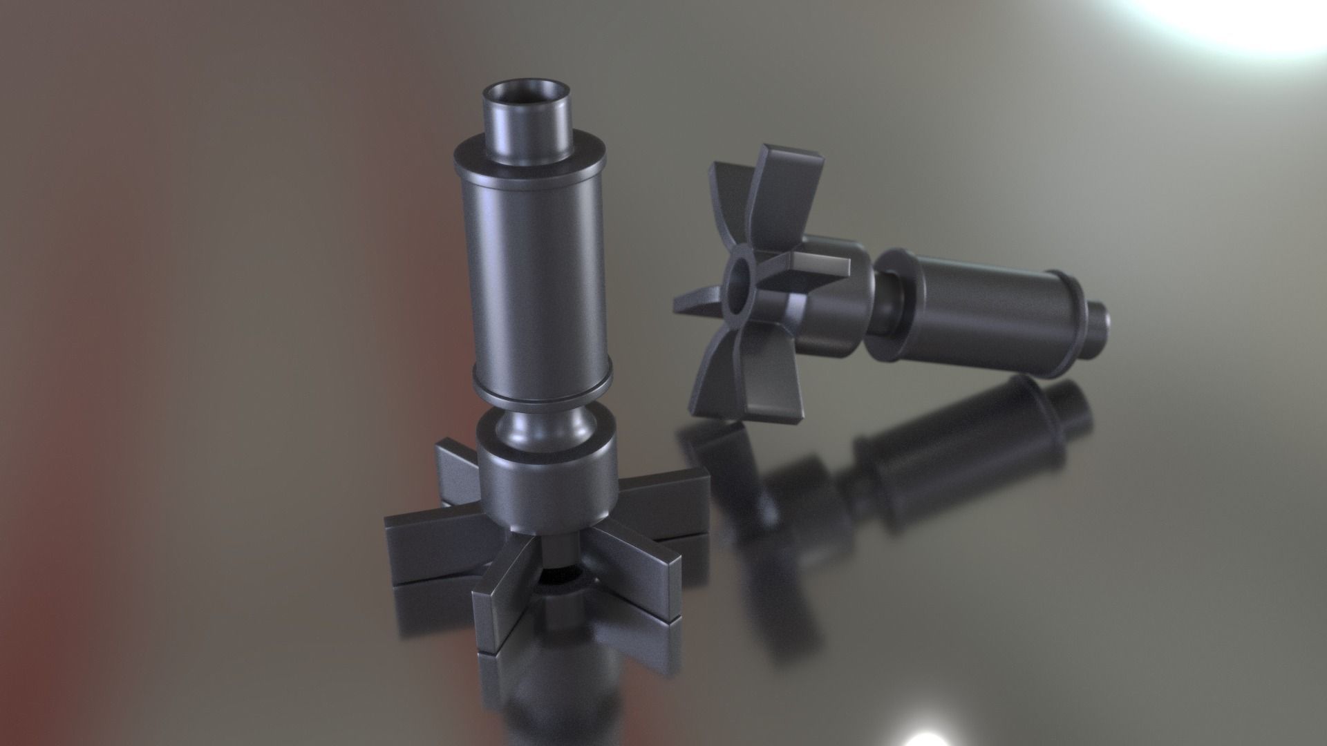 Aquarium Filter Impeller 3D Model 3D printable .obj .3ds .fbx .stl