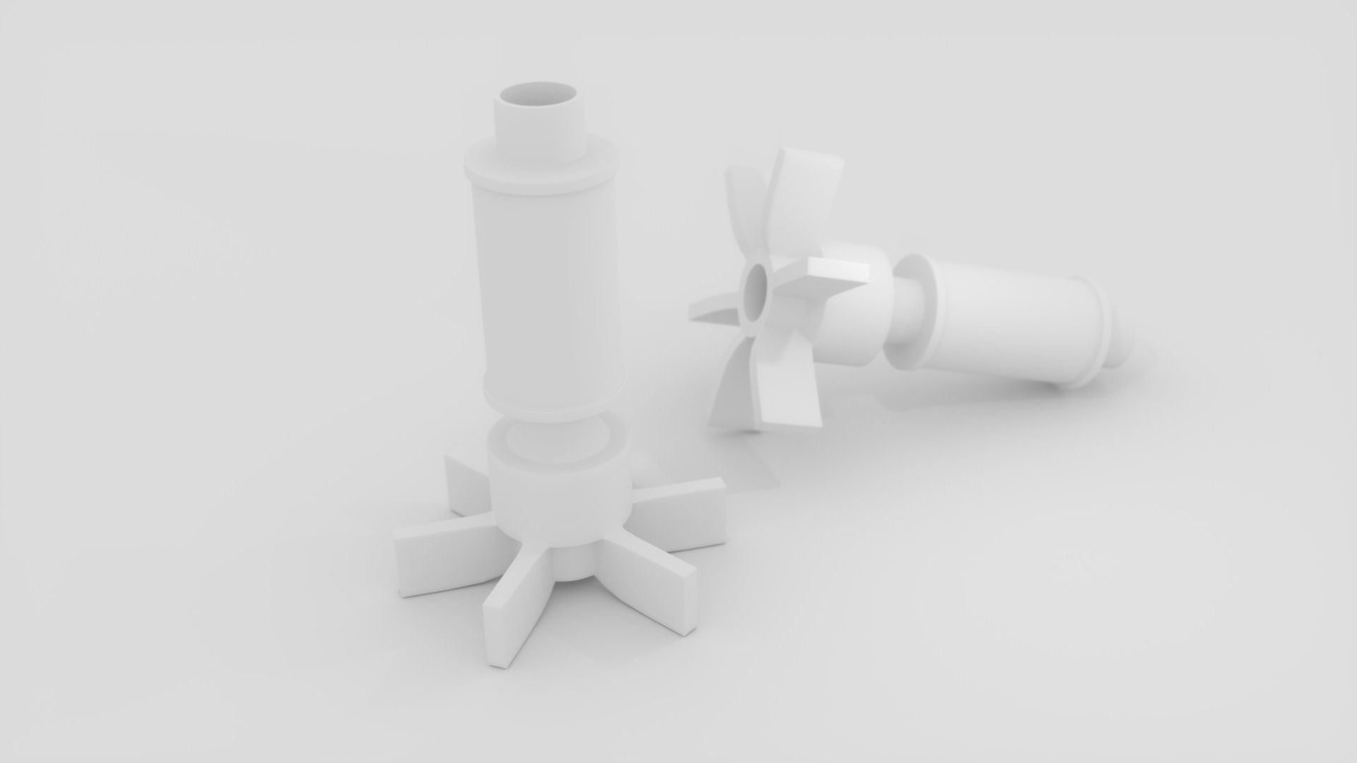 Aquarium Filter Impeller 3D print model_1