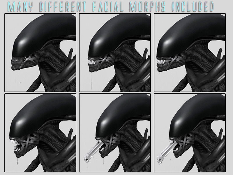 Xenomorph Aliens Mega Pack 3D model_5