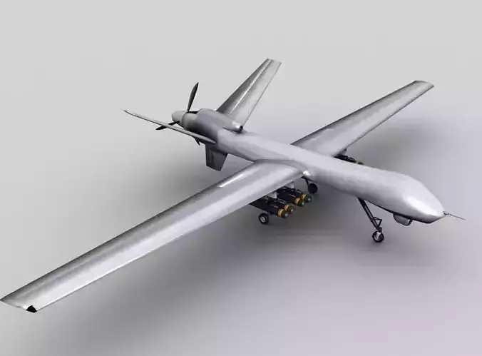 MQ 9 UAV Predator Reaper Drone Low-poly 3D model