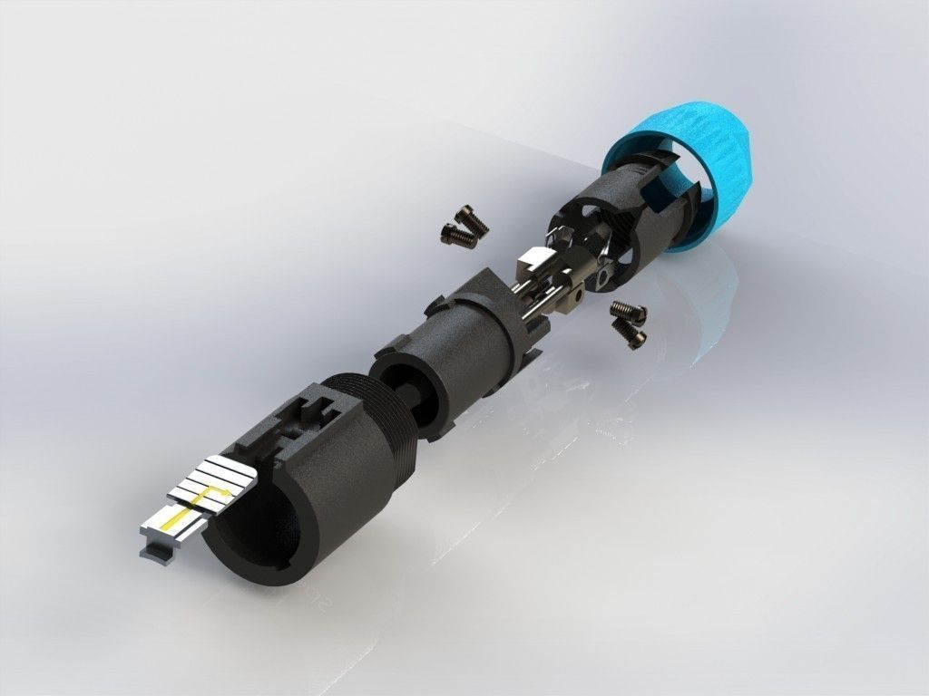 Speakon - Audio Speaker Twist Connector 3D print model_1