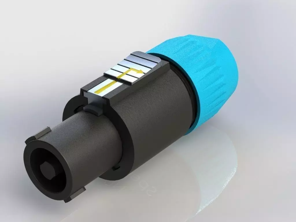 Speakon - Audio Speaker Twist Connector 3D print model_0