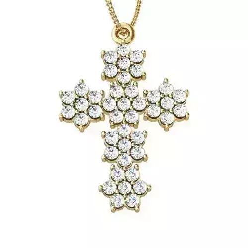 Cross with diamonds 005