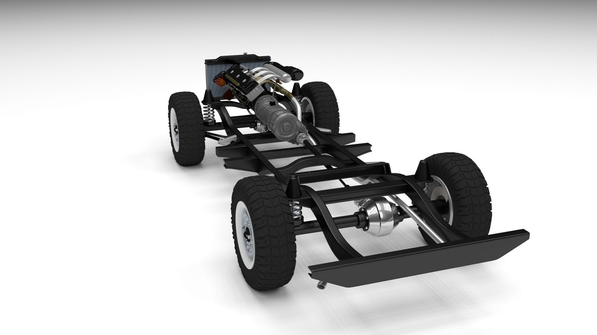 Offroad Truck Chassis 3D Model .obj .fbx .stl .blend .dae