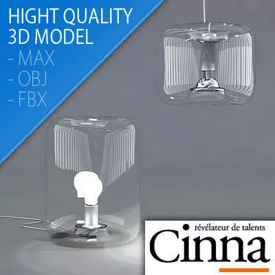 Hanging Lamp and Table Lamp Bonbonne by Jean Francois D Or 3D model_0
