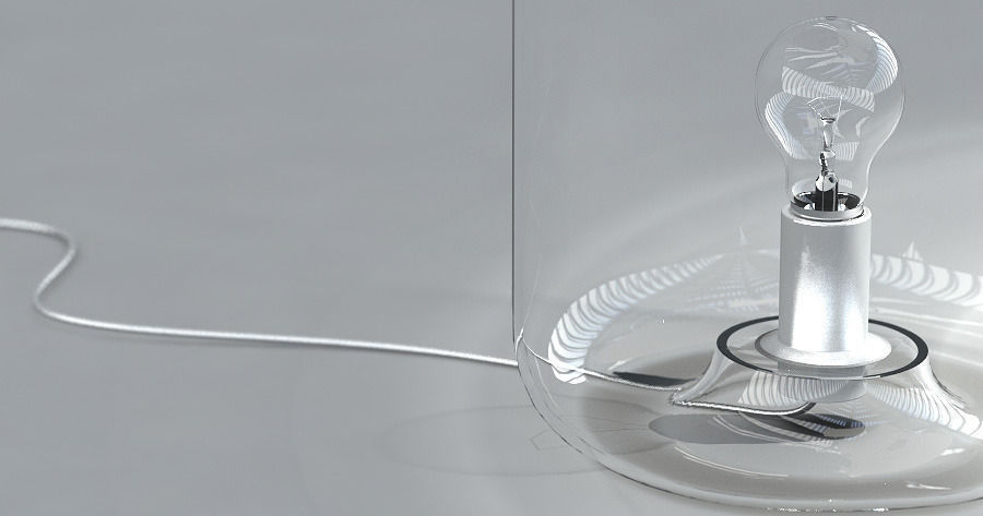 Hanging Lamp and Table Lamp Bonbonne by Jean Francois D Or 3D model_1