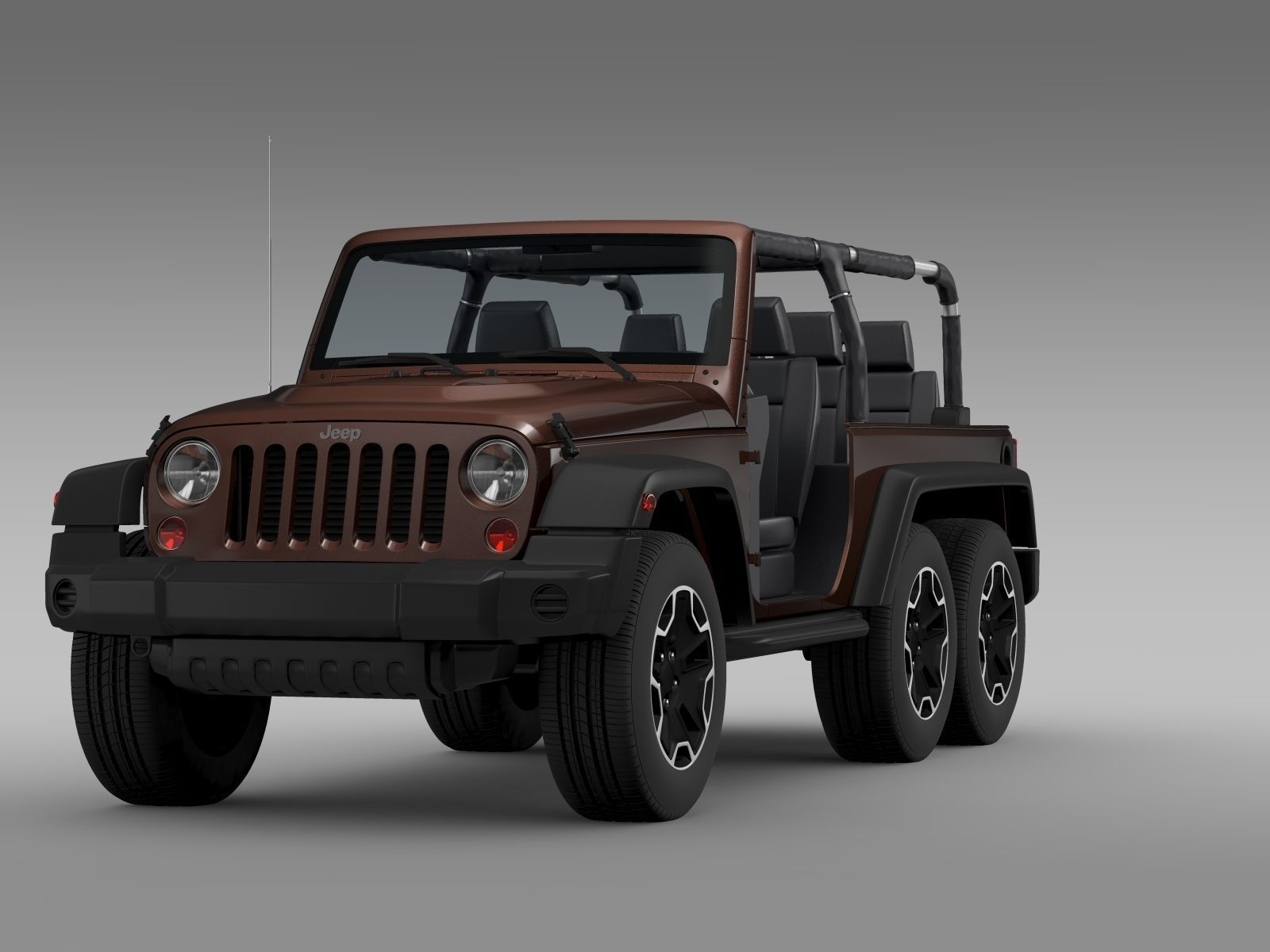 Jeep Wrangler Rubicon 6x6 2016 3D model_2