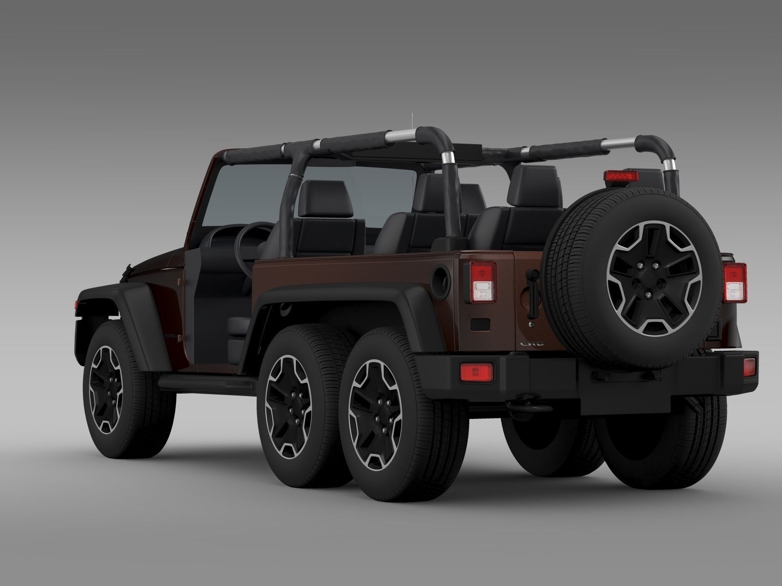 Jeep Wrangler Rubicon 6x6 2016 3D model_6