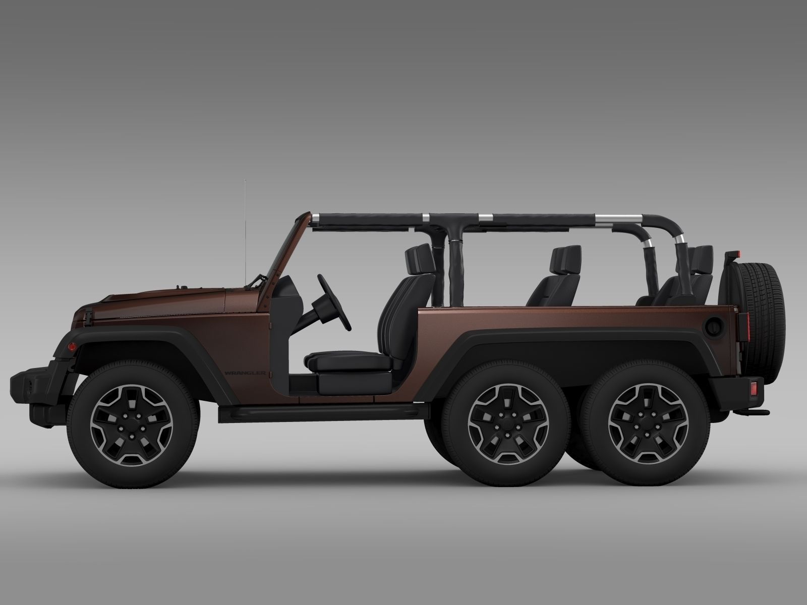 Jeep Wrangler Rubicon 6x6 2016 3D model_1
