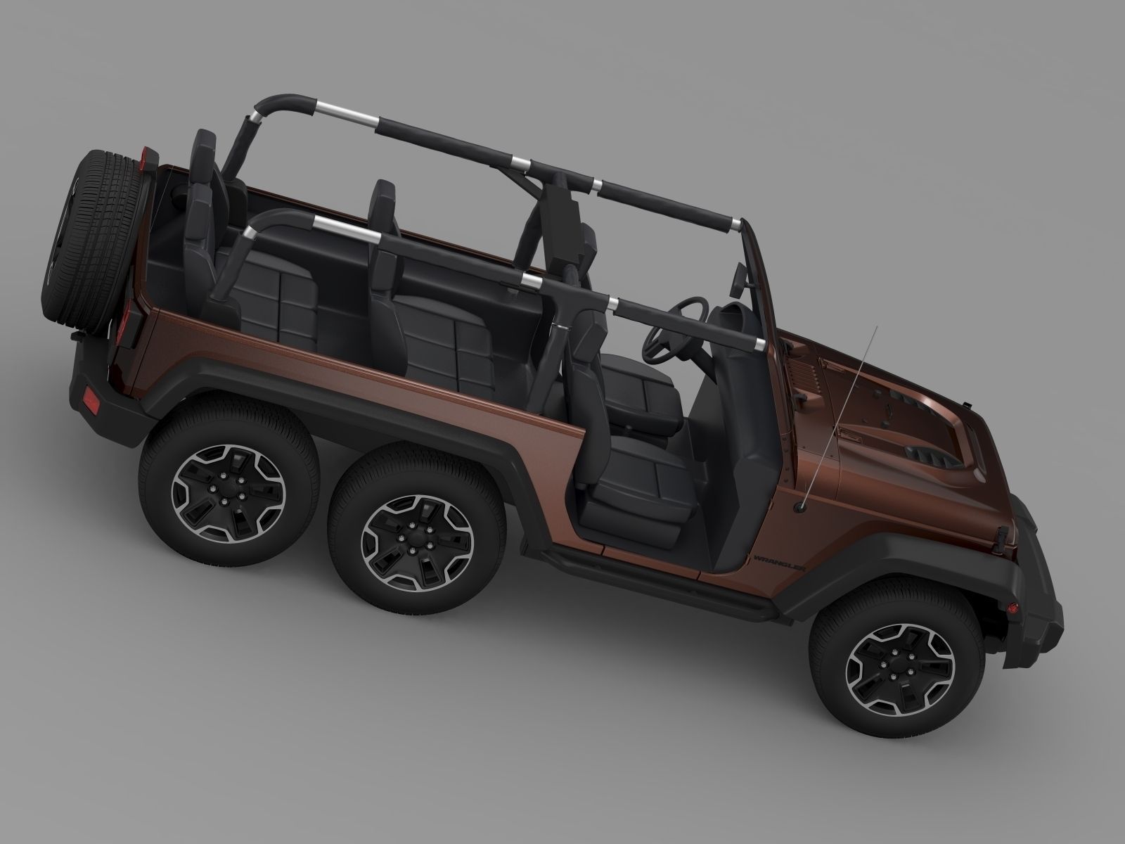 Jeep Wrangler Rubicon 6x6 2016 3D model_9