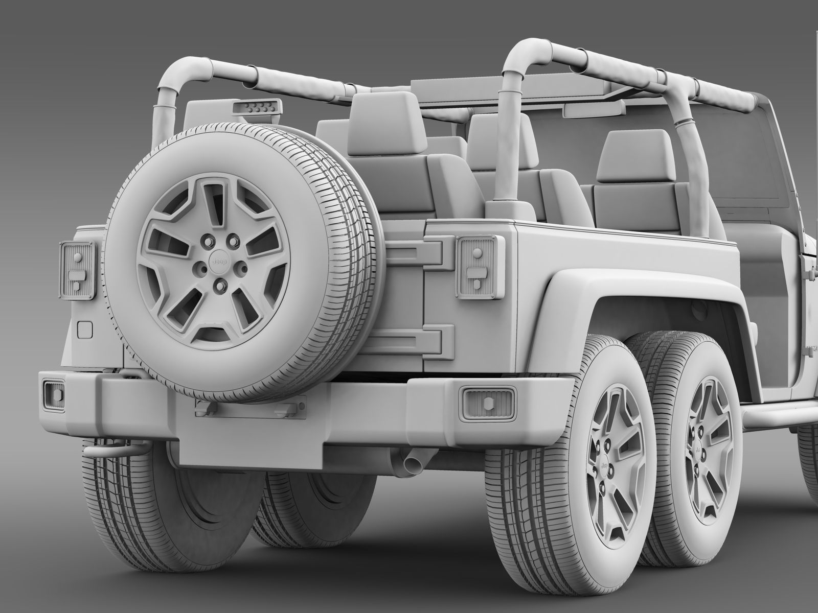 Jeep Wrangler Rubicon 6x6 2016 3D model_15