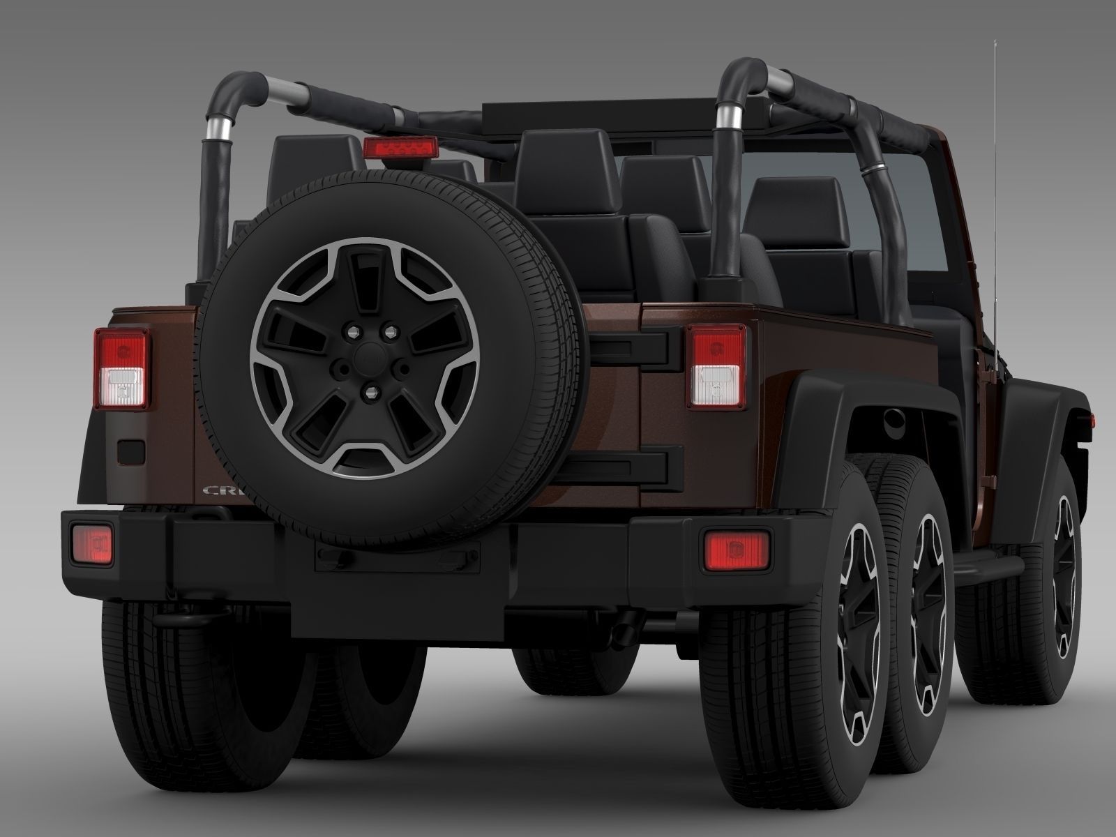 Jeep Wrangler Rubicon 6x6 2016 3D model_10