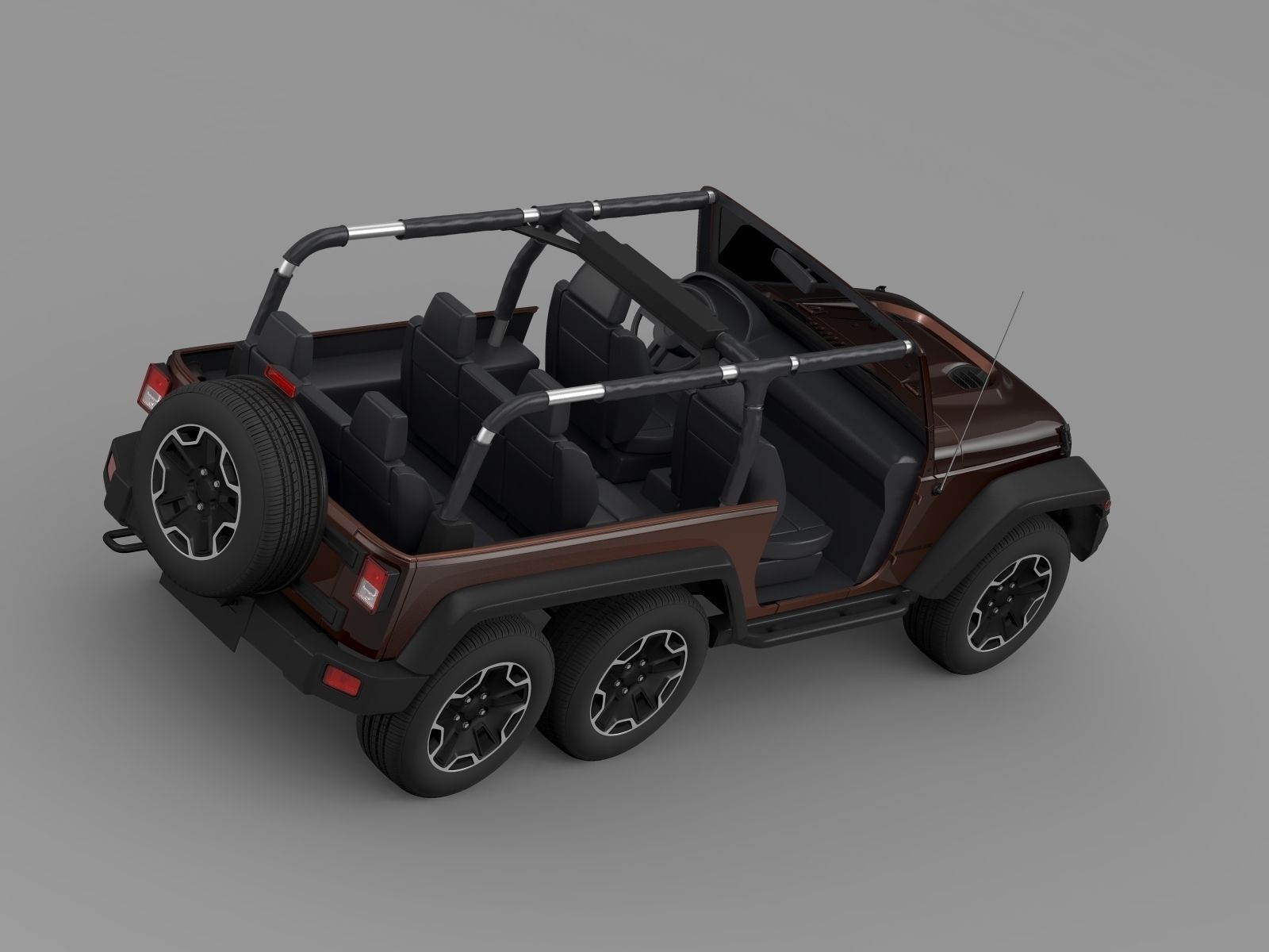 Jeep Wrangler Rubicon 6x6 2016 3D model_8
