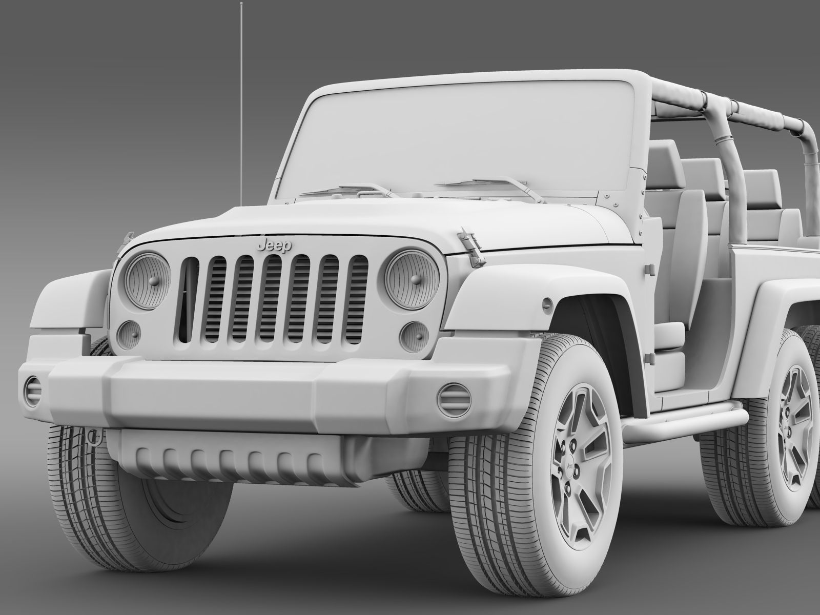 Jeep Wrangler Rubicon 6x6 2016 3D model_14